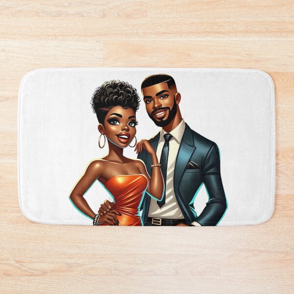 Item preview, Afrocentric Couple Love Artwork designed and sold by Lulunza.