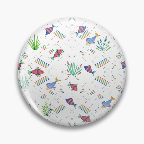 Item preview, Fishes and Plants in Pond - Botanical and Marine Contemporary Minimalist Pattern designed and sold by PVTCreations.