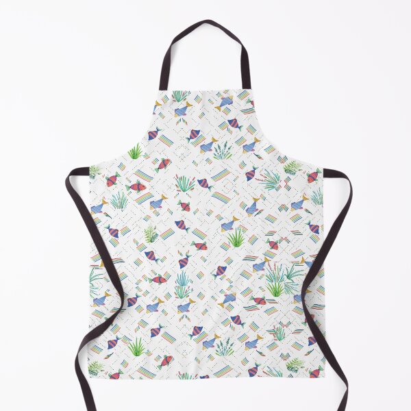 Item preview, Fishes and Plants in Pond - Botanical and Marine Contemporary Minimalist Pattern designed and sold by PVTCreations.