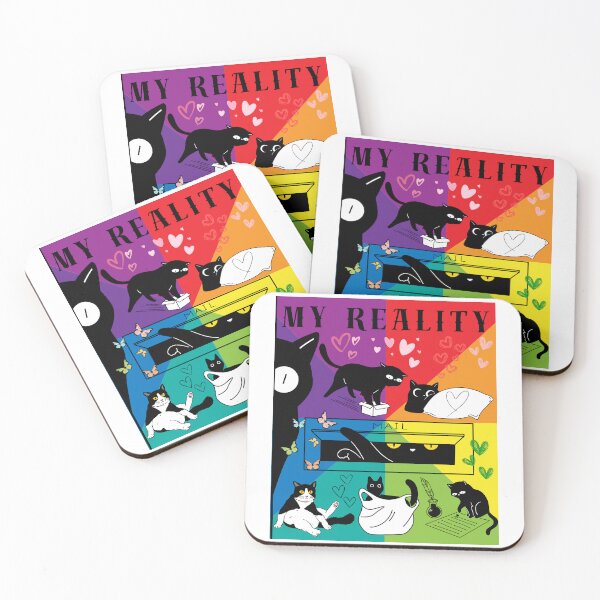 Item preview, Cat is my reality, for cat lovers with colours designed and sold by HowAboutTee.