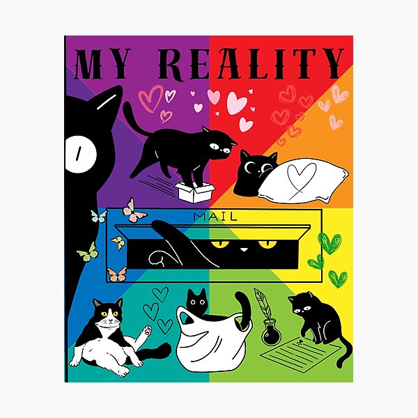 Item preview, Cat is my reality, for cat lovers with colours designed and sold by HowAboutTee.