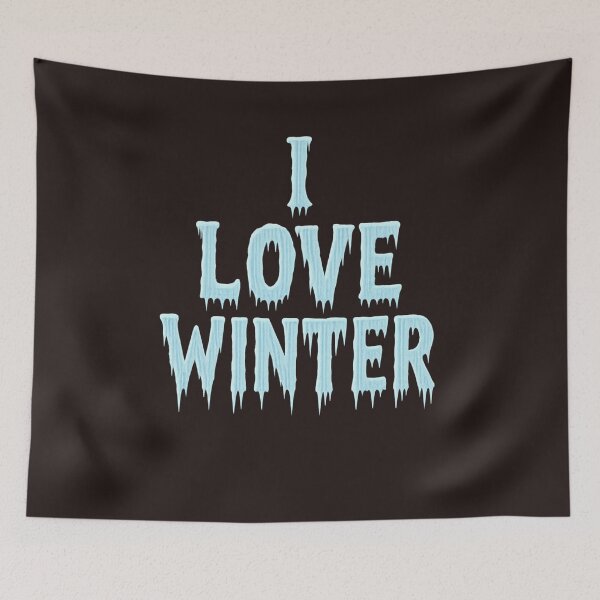 Item preview, I Love Winter – Icicle Lettering Design designed and sold by GeoWild Designs.