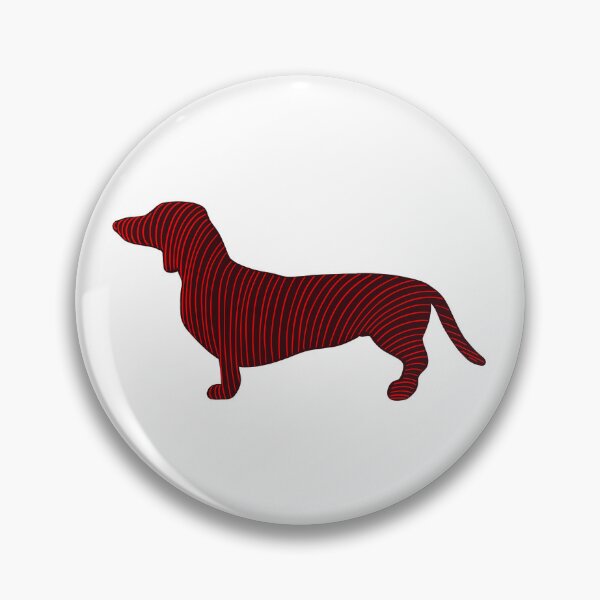Item preview, Dachshund dog silhouette with red lines designed and sold by DaveDanchuk.