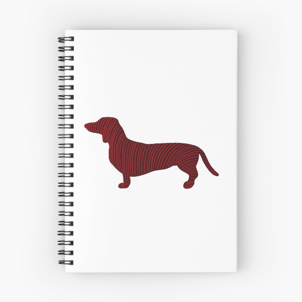Item preview, Dachshund dog silhouette with red lines designed and sold by DaveDanchuk.