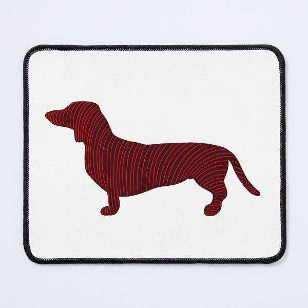 Item preview, Dachshund dog silhouette with red lines designed and sold by DaveDanchuk.