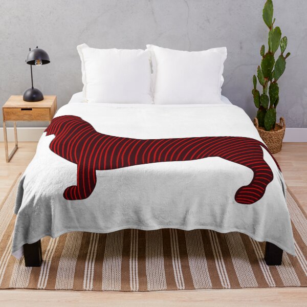 Item preview, Dachshund dog silhouette with red lines designed and sold by DaveDanchuk.