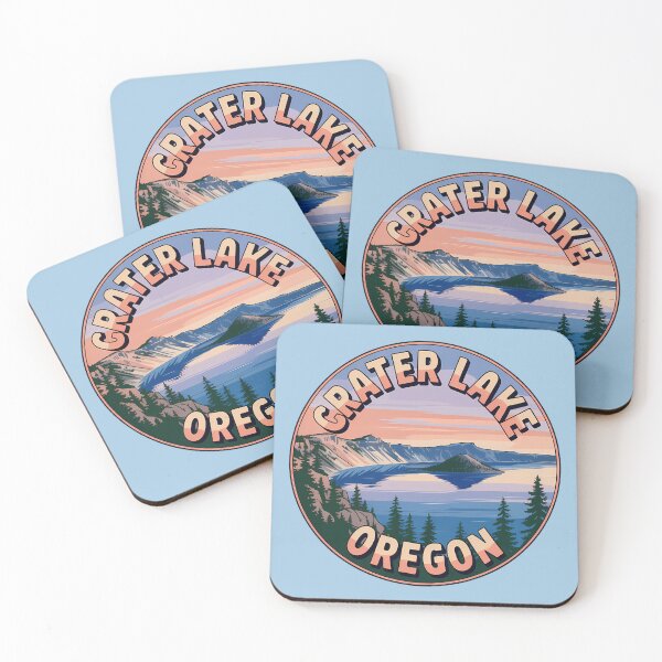 Item preview, Retro Crater Lake National Park Oregon Sticker designed and sold by Horizon Tales.