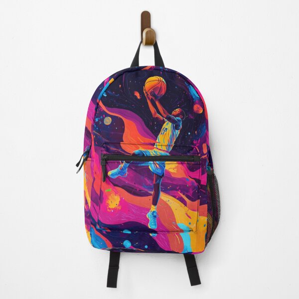 Item preview, Psychedelic twist on a basketball scene with bold colours and abstract shapes Active Outdoors Inspired Art designed and sold by CDC40.