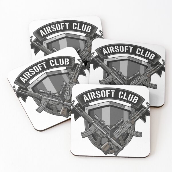 Item preview, Airsoft Club Badge - Black and White Tactical Logo designed and sold by SupraShore.