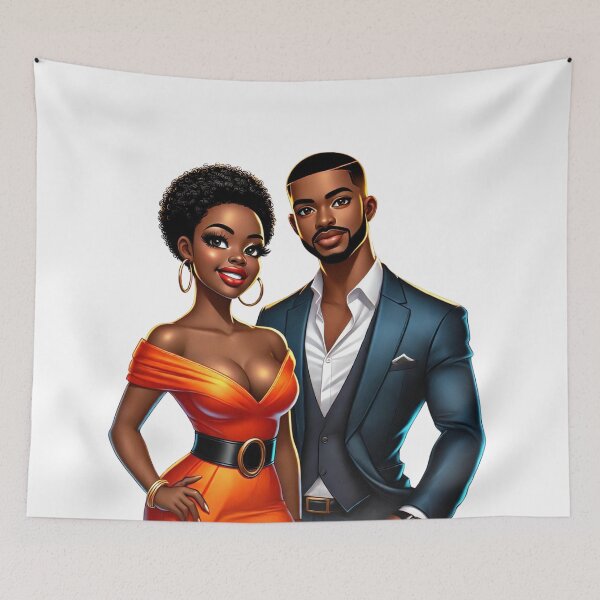 Item preview, Black King and Queen Stylish Design designed and sold by Lulunza.