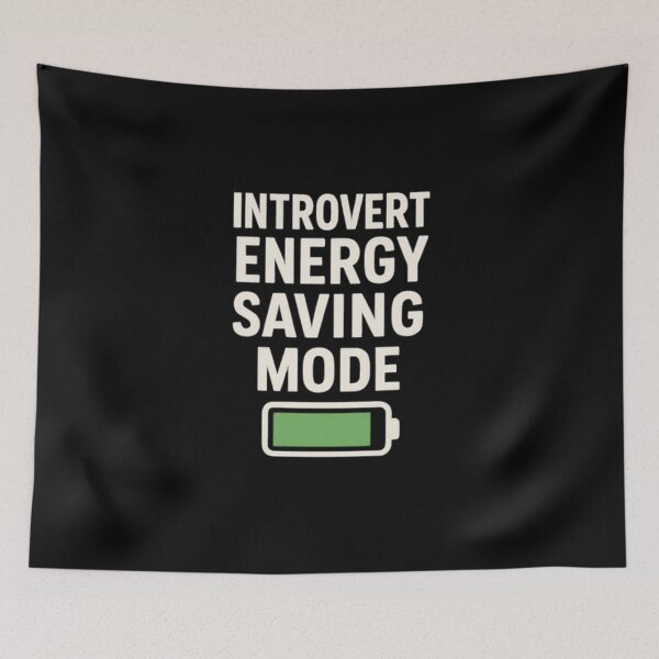 Item preview, Introvert Energy Saving Mode – Funny Quote Shirt designed and sold by Long Family Gifts.
