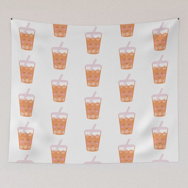 Item preview, cute smiling iced coffee designed and sold by winterpumpkin.