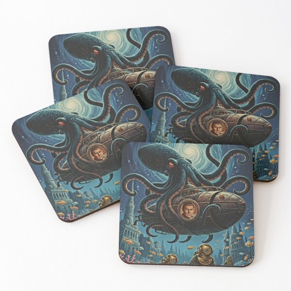 Item preview, Into the Depths – Reimagined 20,000 Leagues Under the Sea Movie Poster designed and sold by Art's Diner.