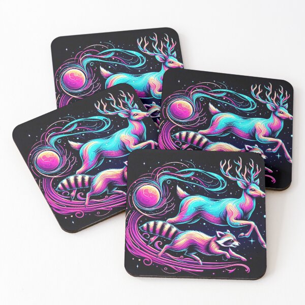 Item preview, Deer and raccoon designed and sold by Dogandesighn.