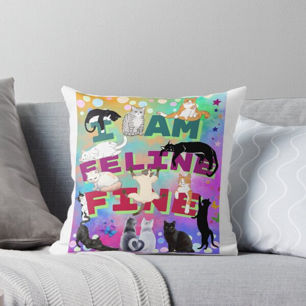 Item preview, I am feline fine. For cat lover designed and sold by HowAboutTee.