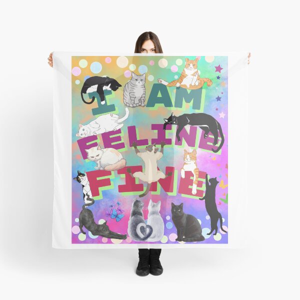 Item preview, I am feline fine. For cat lover designed and sold by HowAboutTee.