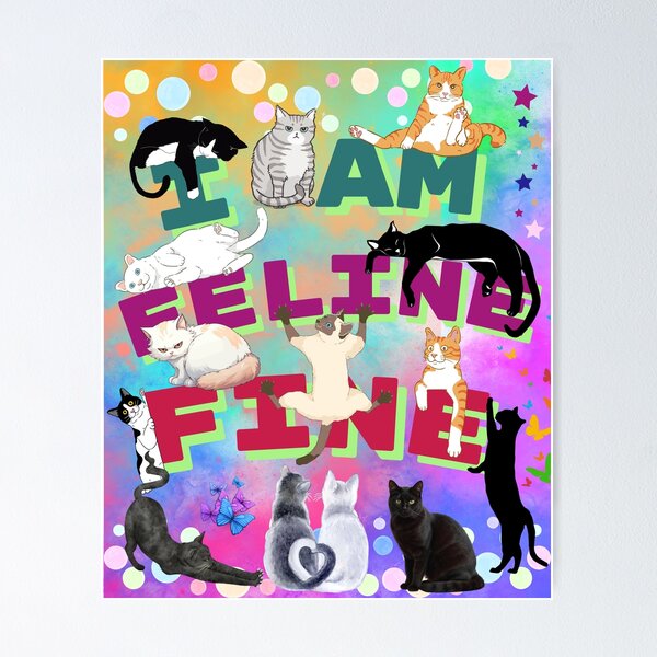 Item preview, I am feline fine. For cat lover designed and sold by HowAboutTee.