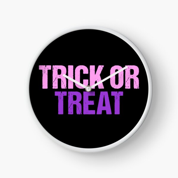 Item preview, Trick or Treat in Pink and Violet Gritty Typography designed and sold by Memes N Lore .