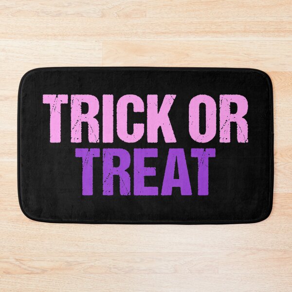 Item preview, Trick or Treat in Pink and Violet Gritty Typography designed and sold by Memes N Lore .