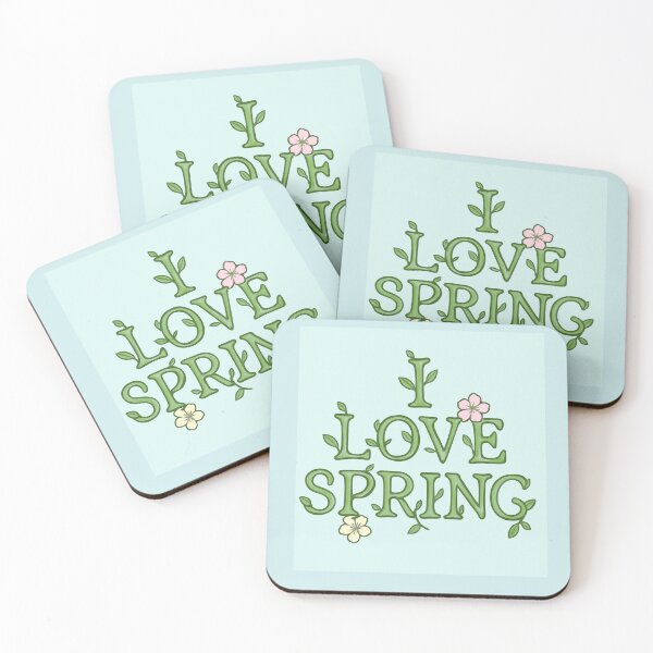 Item preview, I Love Spring – Floral Sprout Lettering designed and sold by GeoWild Designs.