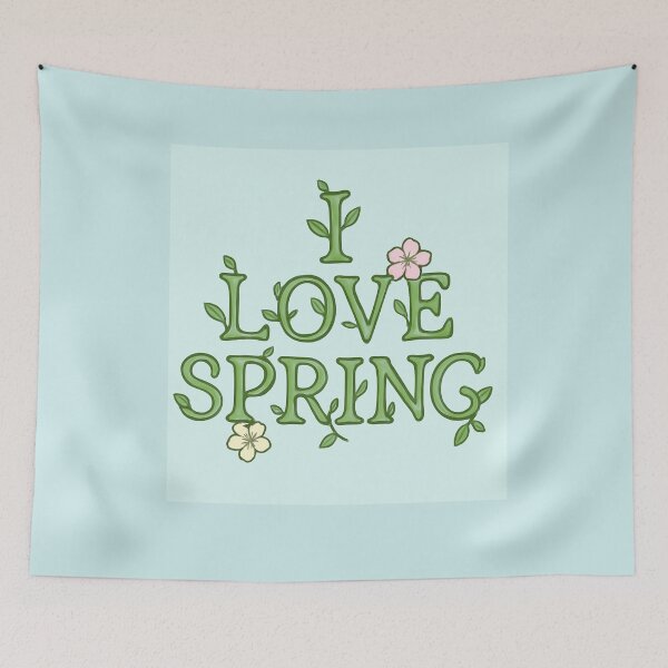 Item preview, I Love Spring – Floral Sprout Lettering designed and sold by GeoWild Designs.