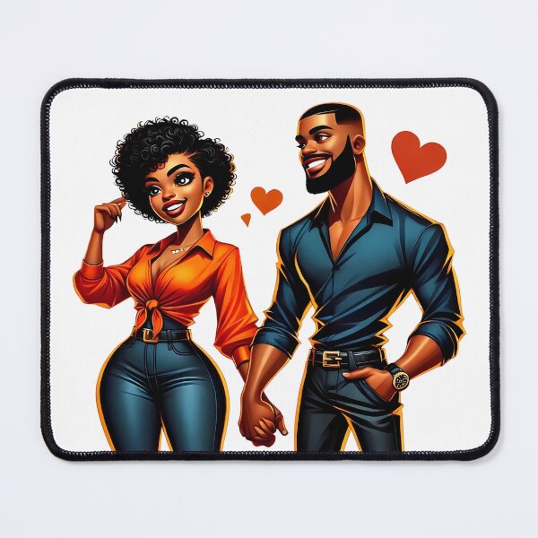 Item preview, Vibrant Black Love Digital Illustration designed and sold by Lulunza.