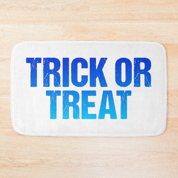 Item preview, Trick or Treat in Blue Gritty Typography designed and sold by Memes N Lore .