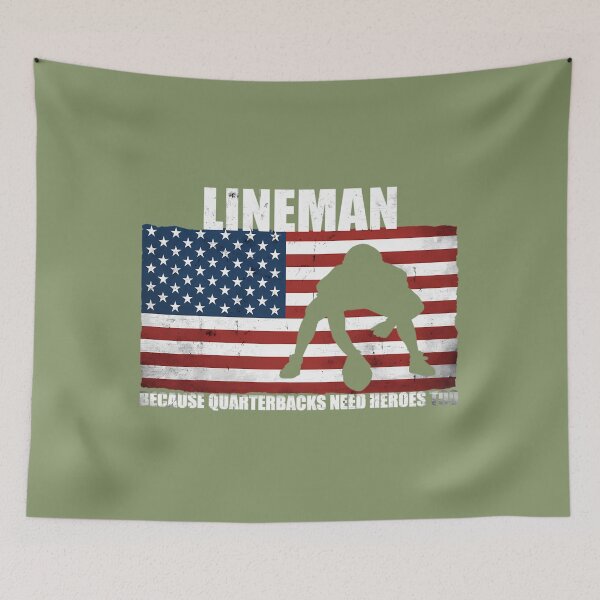 Item preview, Football Lineman Because Quarterbacks need Heroes too 		 designed and sold by coneblxoms46.