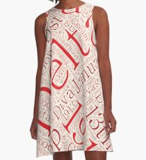 Delta Diva Word Art A-Line Dress
