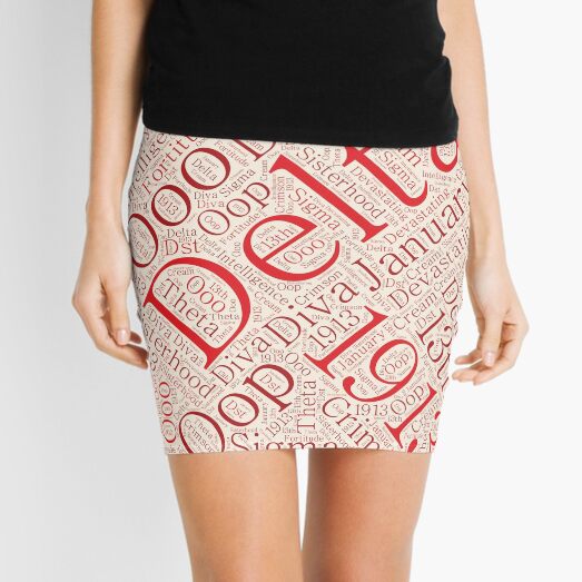 Delta Diva Word Art Mini Skirt