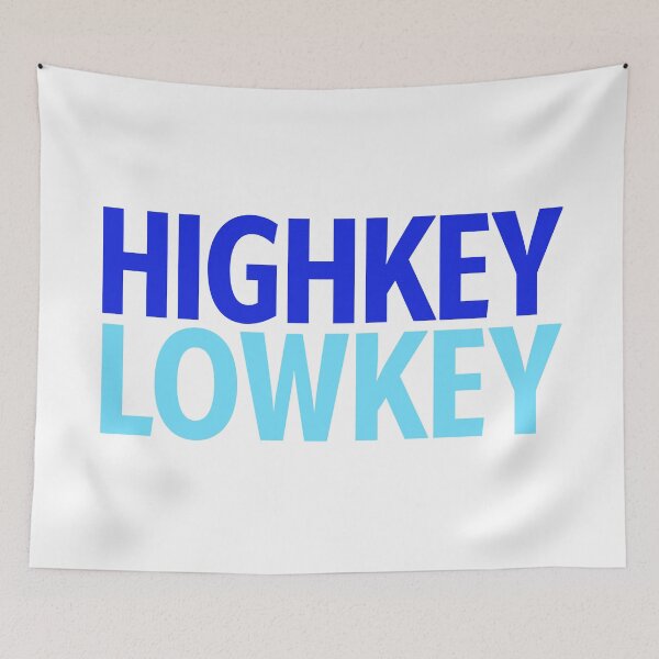Item preview, Highkey Lowkey in Blue designed and sold by Memes N Lore .