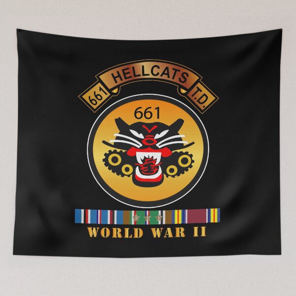 Item preview, Army - 661st Tank Destroyer Bn w Scroll EUR SVC WWII designed and sold by Military Insignia Products.