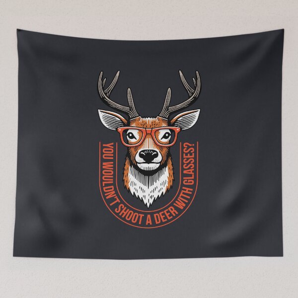 Item preview, Quirky Deer Art - Unique "Deer with Glasses" Design designed and sold by PawDrama.