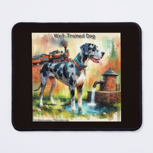 Item preview, Well-Trained Dog: Great Dane Meets Locomotive Logic designed and sold by Rick London Gifts.