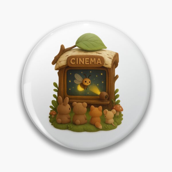 Item preview, Cute Woodland Cinema Movie Night | Kawaii Cottagecore Nature Fantasy Art designed and sold by Moons Studio.