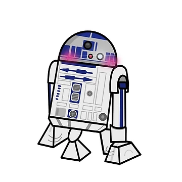 Artwork thumbnail, Blushing R2D2 Sticker by lessiexi