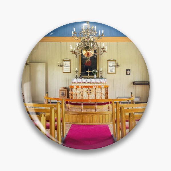 Item preview, Helgafellskirkja Quaint Church Interior designed and sold by Debra Martz.