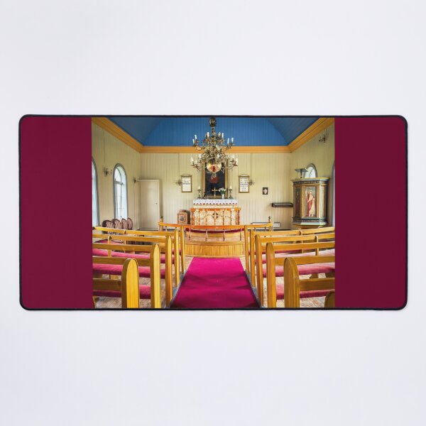 Item preview, Helgafellskirkja Quaint Church Interior designed and sold by Debra Martz.