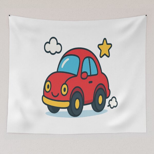 Item preview, Cute Cartoon Red Car – Kids T-Shirt Design designed and sold by ZeMa-JA.
