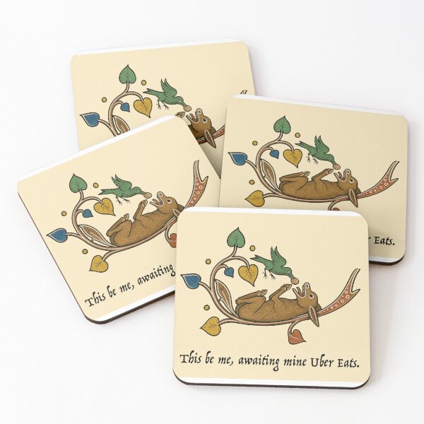 Item preview, Medieval Marginalia: Donkey and Bird designed and sold by ebrawne.