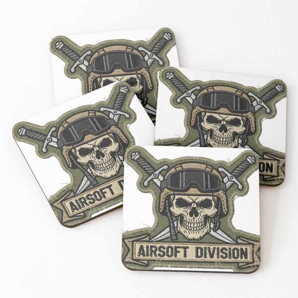Item preview, Airsoft Division Embroidered Patch - Tactical Skull Morale Patch designed and sold by SupraShore.