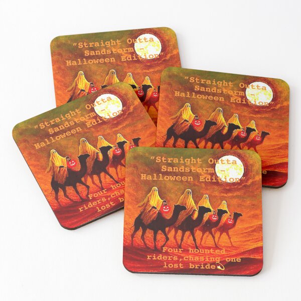 Item preview, Halloween Ghost Camel Caravan - Haunted Desert Riders designed and sold by SoulArtSara.