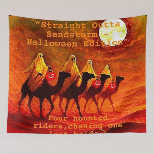 Item preview, Halloween Ghost Camel Caravan - Haunted Desert Riders designed and sold by SoulArtSara.
