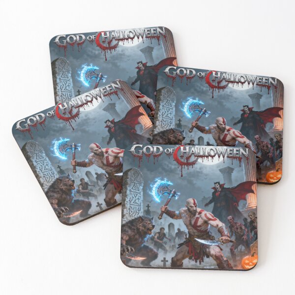 Item preview, God of Halloween Kratos: Epic Norse Horror Gaming Art designed and sold by GeekArtUniverse.