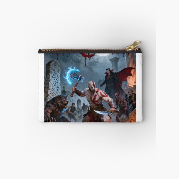 Item preview, God of Halloween Kratos: Epic Norse Horror Gaming Art designed and sold by GeekArtUniverse.