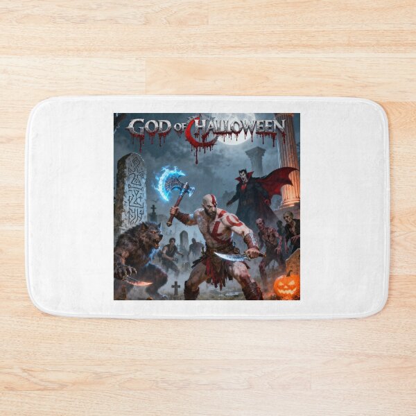 Item preview, God of Halloween Kratos: Epic Norse Horror Gaming Art designed and sold by GeekArtUniverse.