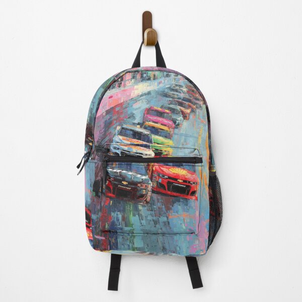 Item preview, Abstract depiction of NASCAR cars racing with vibrant colours Art Inspired By Nature And The Active Outdoors designed and sold by CDC40.