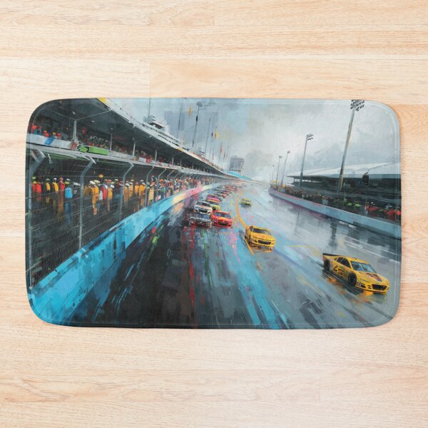 Item preview, Abstract depiction of NASCAR cars racing with vibrant colours Art Inspired By Nature And The Active Outdoors designed and sold by CDC40.