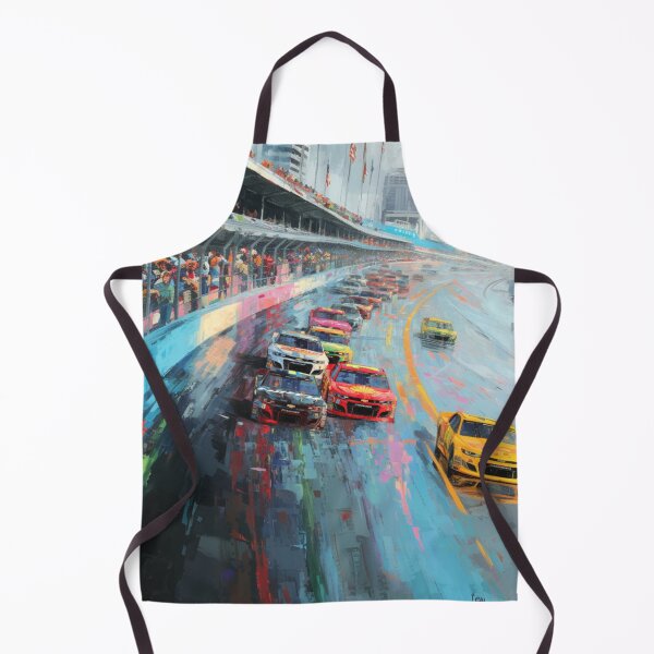 Item preview, Abstract depiction of NASCAR cars racing with vibrant colours Art Inspired By Nature And The Active Outdoors designed and sold by CDC40.
