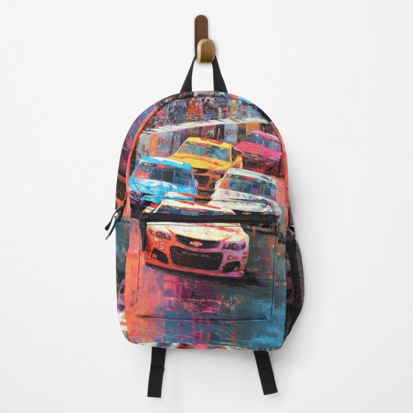 Item preview, Abstract depiction of NASCAR cars racing with vibrant colours Art Inspired By Nature And The Active Outdoors designed and sold by CDC40.